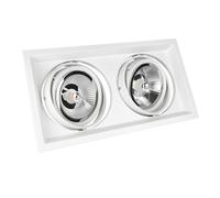 Luz De Empotrar GU10 AR111 De 2 Fuegos Blanca MODERN DAY DUE Maxi