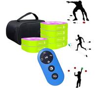 Luz de entrenamiento de reacción, dispositivo de entrenamiento de velocidad recargable por USB con control remoto, 4 modos, distancia de detección de 10 cm para coordinación ojo-mano y mejora de la