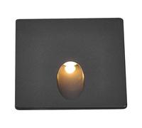 Luz de escalera LED Rabalux 3W negro universal para interiores exteriores