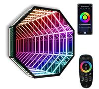Luz de espejo infinito con control remoto y efectos multicolor para relajación sensorial y decoración