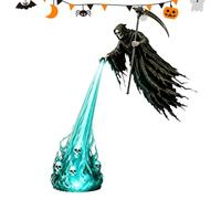 Luz de estante de la parca embrujada, espeluznante, accesorios de casa | Parca oscura flotante gótica para sala de estar, rincón de lectura, estudio, hogar, oficina, escritorio