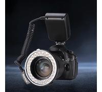 Luz de Flash de Anillo Macro LED, Anillo de Luz de 48 LED con Pantalla LCD, Luz de Anillo Macro con Adaptador de Control de Energía para Cámaras DSLR