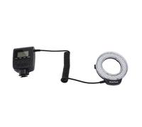 Luz de Flash de Anillo Macro LED, Pantalla LCD, 48 LED, 7 Modos de Brillo, 9 Anillos Adaptadores, Difusores de Flash Azul y Naranja, para Cámaras DSLR con Color Verdadero,