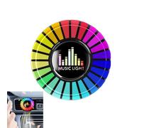 Luz de fragancia con control de sonido RGB, lámpara de ritmo de música para coche, ambientador de aire para automóvil con LED, lámpara de recogida de sonido de aromaterapia para coche, accesorios de