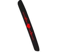 Luz de freno con patrón de latidos de amor Cubierta de luz de freno en forma de corazón de fácil instalación para personalización de vehículos Etiqueta adhesiva de fibra de carbono para automóvil