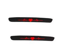 Luz de freno con patrón de latidos de amor Cubierta de luz de freno en forma de corazón de fácil instalación para personalización de vehículos Etiqueta adhesiva de fibra de carbono para automóvil