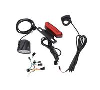 Luz de freno delantera para bicicleta eléctrica, juego de luces LED para bicicleta, luces de advertencia traseras delanteras de alto brillo con controlador de botón de interruptor