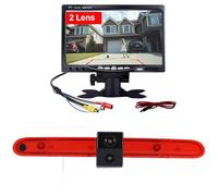 Luz de freno HD para visión trasera de marcha atrás, ángulo de cámara doble, ajustable, compatible con Toyota Proace/Citroen Berlingo/Opel Combo/Limousine X19 K9/Peugeot Partner Tepee/Rifter (cámara +