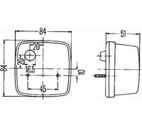 Luz de freno (STOP) montaje exterior P21W 2DA 003 014-031 HELLA