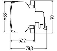 Hella Luz de freno 2DA 009 001-051 – Halógena 12V, montaje, tulipa roja