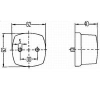 Luz de gálibo HELLA 2XS 005 639-001