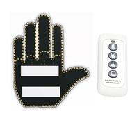 Luz de Gesto de Dedo con Control Remoto Gesto del Dedo Medio LED Luz Funny Road Rage Signs, 3 Modo Dedo de Honor Coche para Todos Los Vehículos (Versión Masculina)