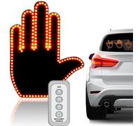 Luz de Gesto de Mano Ford Automóvil, Luz de Coche con Dedo Medio, Luz LED para Coche con Control Remoto, Luz Divertida para Dedo de Coche, Accesorios Auto, Señales de Furia en la Carretera (A)