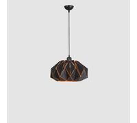 Luz de Hierro Poligonal Creativa Lámpara Colgante nórdica Minimalista Negra E26 Candelabros de un Solo Cabezal de 14,57 Pulgadas Mesa de Comedor Mostrador de Bar Accesorios de iluminación
