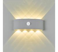 Luz de inducción de cuerpo humano de LED minimalista moderno que brilla hacia arriba y hacia abajo Lámpara de pared 8 W Lámpara de aluminio engrosada linterna de pared de la pared de la pared del