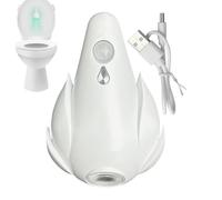 Luz de inodoro para inodoro, luz nocturna de inodoro, luz activada por movimiento, iluminación ambiental de baño, luz nocturna recargable de 7 colores, accesorios geniales para el hogar, decoración de