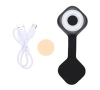 Luz de Insignia Magnética, 6 Niveles de Brillo, 3 Colores, Luz Nocturna de Enfermera Ajustable con Recarga Rápida de 1,5 H para Enfermeras que Acampan y Caminan (BLACK)