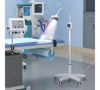 Luz de Inspección LED de Brillo Ajustable, Lámpara Sin Sombras Quirúrgica con Ruedas, Lámpara de Pie Giratoria de 360° para Cirugía, Ginecología y Exploraciones de La Cavidad Oral