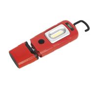 Luz De Inspección Recargable Sealey 360° 3W COB Y 1W SMD LED Rojo Litio-Polímero