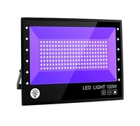 Luz De Inundación UV Impermeable IP66, Led NEGRO 395nm-405nm, Curado Resina, Lámpara Ultravioleta For Exteriores For Decoración Escenario Fiesta Garaje en el jardín(30W)