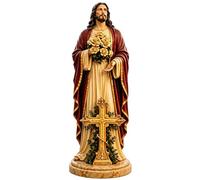 Luz de Jardín de la Santa Madre,Escultura Decorativa en Resina con Flor Iluminada con Luz LED | Escultura Santa Madre María | Para el Jardín, Patio, Deck, Balcón, Césped, Patio Interior e Iglesia