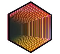 Luz de la noche del espejo del infinito 3D del led con el control remoto y de la aplicación, lámpara dinámica del túnel de 358 colores para la decoración del dormitorio, iluminación ambiental sensoria