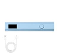 Luz de lápiz UV para uñas, luz UV para uñas de gel solo dedo - Pantalla LED Pequeña lápiz de luz para uñas,Lámpara de temporizador de 2 inalámbricas, secadora de pegamento portátil profesional para pe