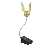 Luz de Lectura Snitch Dorada con Clip - Lámpara Oficial Harry Potter, Clip para Libros, A Pilas