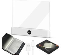 Luz de libro, lámpara de lectura LED regulable, lámpara de libro plana de 3 colores con temporizador, luz portátil de marcador de libros con clip, luz de estudio para lectores y niños, protección
