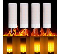 Luz de llama Base LED G4 2W Bombillas de efecto de fuego 36LEDs 2835 SMD DC 8-30V Fuego parpadeante Bombillas LED Iluminación simulada Estufa de leña Vela Campamento Influencia