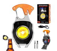 Luz de llavero recargable LED, llave de iluminación de emergencia portátil multi funcional, antorcha de llaves de campamento portátil, luces de trabajo 3Gears Linterna con más ligero, destornillador,
