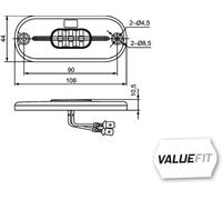 Luz De Marcado Lateral Derecho 24 V LED HELLA Compatible Con SCANIA