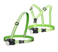 Luz de marcha - Luces de marcha para corredores | Equipo de pecho recargable de 1000 lm | Lámpara de corredores ajustables a 90° | Iluminación de seguridad para caminar, andar en bicicleta, caminar, a