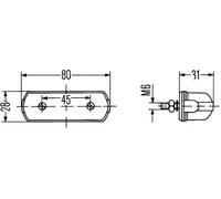 Luz de matrícula ambos lados C5W 2KA 001 389-101 HELLA para VW FENDT JOHN DEERE