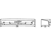 Luz de matrícula izquierda montaje exterior 2KA 004 525-001 HELLA