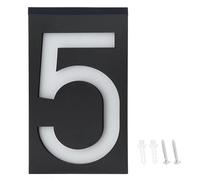 Luz de matrícula LED alimentada por energía solar para exteriores con panel de silicona policristalina 6 LED brillantes para casa hotel tienda iluminación de dirección de puerta ABS material de PC