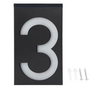 Luz de matrícula LED alimentada por energía solar para exteriores con panel de silicona policristalina 6 LED brillantes para casa hotel tienda Iluminación de dirección de puerta ABS material de PC