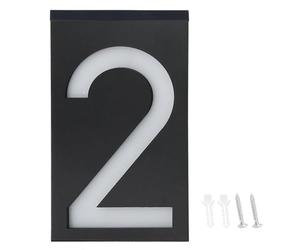 Luz de matrícula LED alimentada por energía solar para exteriores con panel de silicona policristalina 6 LED brillantes para casa hotel tienda Iluminación de dirección de puerta ABS material de PC