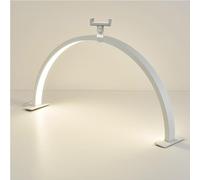 Luz De Media Luna De 55 Cm Para Escritorio De Uñas, Lámpara De Mesa Nail Tech De 36 W Con Soporte Para Teléfono, Múltiples Modos De 3 Colores, 10 Extensiones De Brillo, Para Pestañas De Belleza white