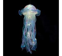 Luz de medusa, lámpara de medusa con poste portátil, luces de jardín con batería de medusas brillantes, decoraciones caseras colgantes de plástico, cumpleaños, fiesta, jardín, Azul