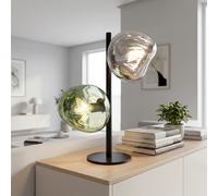 Luz de Mesa Clonlina Licht-Erlebnisse Aluminio y Vidrio E14 H:40 cm Blanco Verde