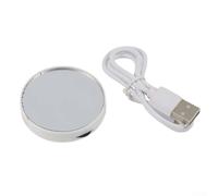 Luz de microscopio LED ajustable para microscopía orgánica, iluminador de rosca de 52 mm con cable USB, control de brillo de 5 W, 5500-6500 K, fuente de luz de relleno de plástico para laboratorio