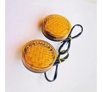 Luz de motocicleta 1 Par De Luces Indicadoras De Señal De Giro Para Motocicleta Ámbar, Lámpara Universal Para Motocicleta ATV Scooter Para Harley Para Davidson Para Chopper Para Bobber(Yellow Lens)