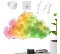 Luz de música LED, lámpara de ritmo USB, luz nocturna de nube con brillo colorido, accesorio para dormitorio y guardería con iluminación suave, decoración portátil del hogar, oficina, , bar