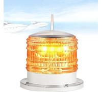 Luz De Navegación Solar, Luz De Advertencia De Señal Marina Flash, Luz De Baliza Impermeable Ip65 para Navegación, Grúa Torre, Advertencia De Carretera., Yellow