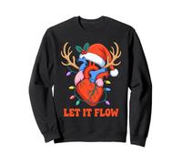 Luz de Navidad cardíaca con Forma de corazón Let It Flow Doctor Holiday Sudadera