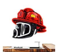 Luz de neón de bomberos brillante ajustable LED USB héroe decoración de pared