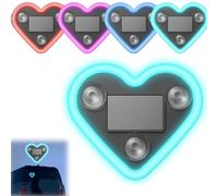 Luz de neón LED inalámbrica con Forma de corazón, alimentada por energía Solar, Resistente al Agua IP65, Accesorio Triangular for Ventana con Forma de corazón, luz Ambiental(Ice Blue)