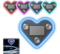 Luz de neón LED inalámbrica con Forma de corazón, alimentada por energía Solar, Resistente al Agua IP65, Accesorio Triangular for Ventana con Forma de corazón, luz Ambiental(Blue)