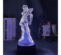 Luz de noche 3D Saint Seiya Knights Luz de noche Led para decoración de habitación de niños Lámpara de mesa de luz nocturna con pilas USB Anime-16 Color